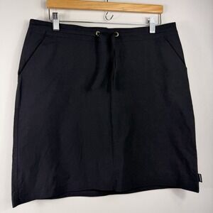 PrAna Black Bliss Activewear Stretch Nylon Mini Skirt Women's Size Medium